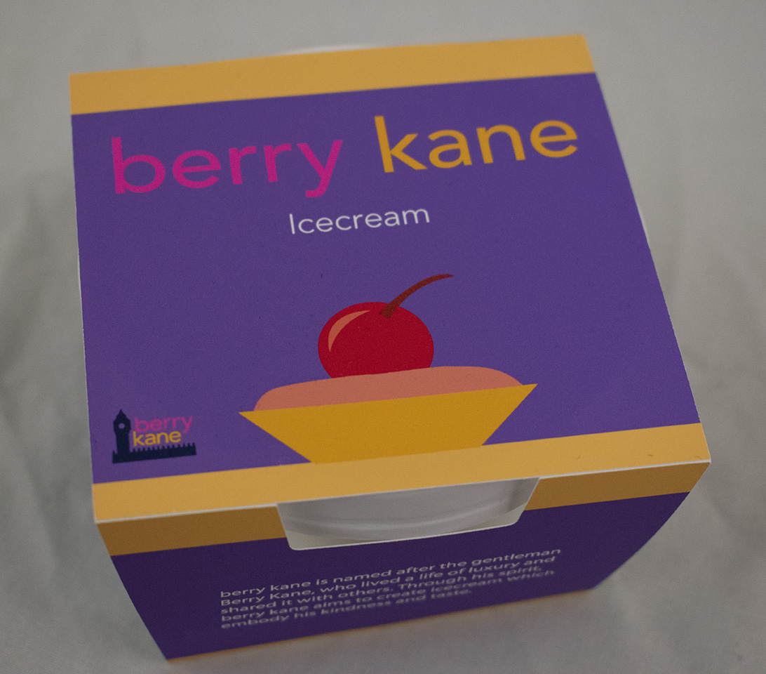an image of the Berry Kane icecream sleeve's top side